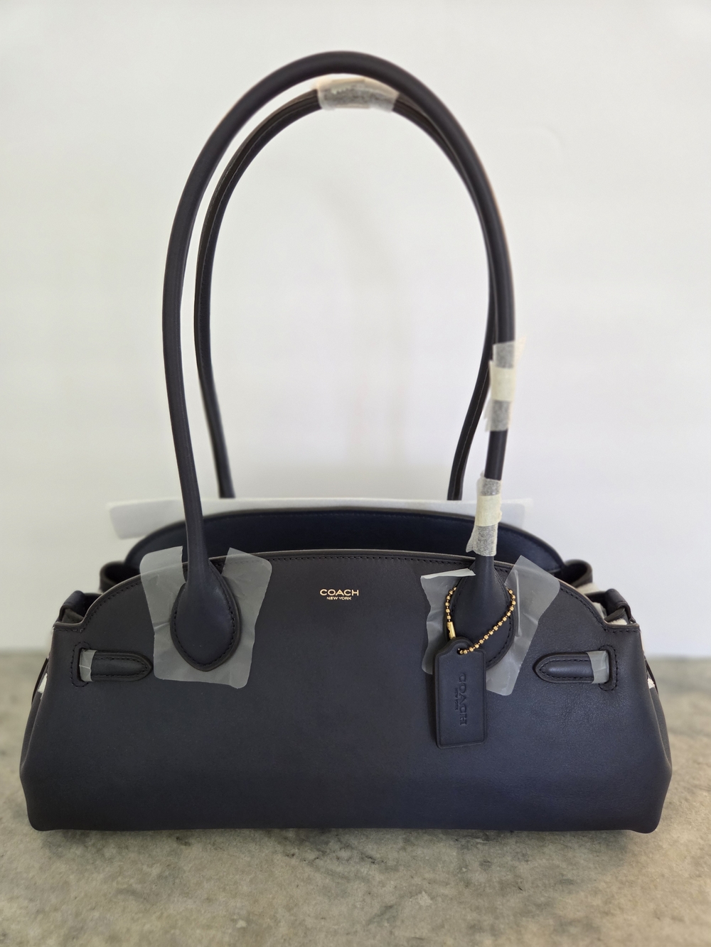 Coach Empire 34-Navy with Gold Hardware